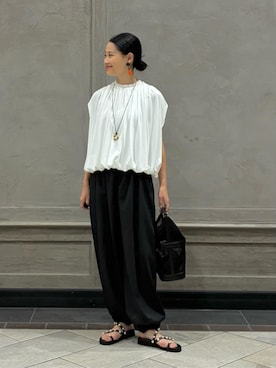 「UNITED ARROWS（ユナイテッドアローズ）のアイテム」を使った、YONEHAMAさん（レディース・157cm）の夏コーディネート
