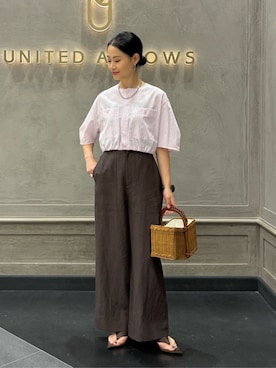 「UNITED ARROWS（ユナイテッドアローズ）のアイテム」を使った、YONEHAMAさん（レディース・157cm）の夏コーディネート