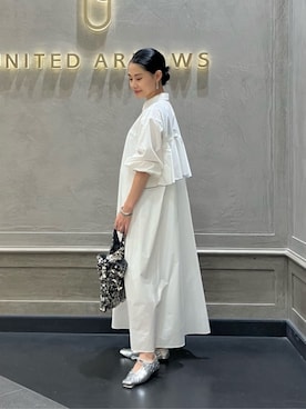 「united arrows」｜「アイテム（その他シューズ）」を使った、YONEHAMAさん（レディース・157cm）の秋コーディネート