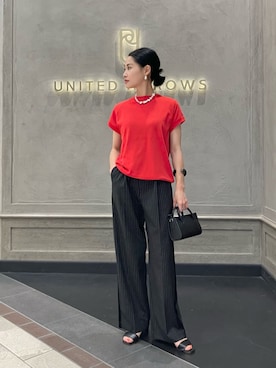 「ASTRAET（アストラット）のアイテム（パンツ）」を使った、YONEHAMAさん（レディース・157cm）の夏コーディネート