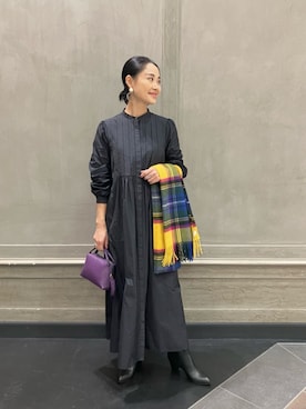 「マフラー」｜YONEHAMAさん（レディース・157cm）の秋コーディネート