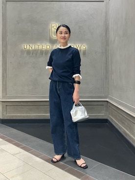 「ASTRAET（アストラット）のアイテム（パンツ）」を使った、YONEHAMAさん（レディース・157cm）の夏コーディネート