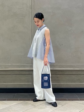 「LOEFF」｜「アイテム（アクセサリー）」を使った、YONEHAMAさん（レディース・157cm）の夏コーディネート