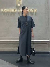 バンドカラー ポケット 5S シャツワンピースを使った人気ファッション