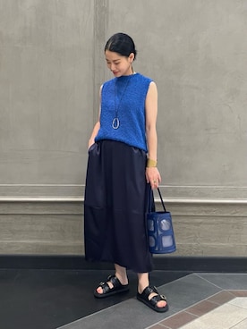 「LOEFF」｜「アイテム（アクセサリー）」を使った、YONEHAMAさん（レディース・157cm）の夏コーディネート