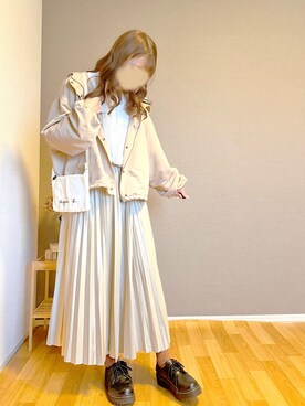 「apres jour（アプレジュール）のアイテム（マウンテンパーカー）」を使った、r i e k o.さん（レディース・160cm）の秋コーディネート
