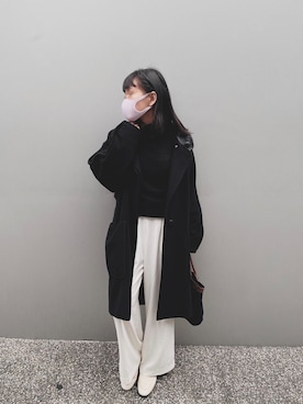 「IENA（イエナ）のアイテム（スラックス）」を使った、Parmaさん（レディース・155cm）の冬コーディネート