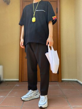 「アイテム（ヘッドフォン/イヤホン、イエロー系）」を使った、로끼さん（メンズ・171cm）の夏コーディネート