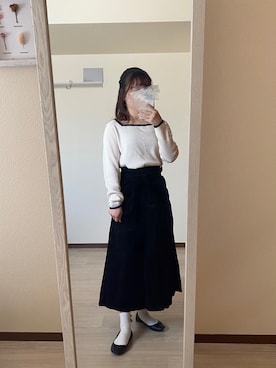 「出社コーデ」｜ぺあふらさん（レディース・152cm）の冬コーディネート