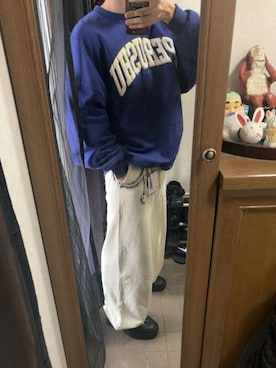 「アイテム（スウェット、パープル系）」を使った、じっくんさん（メンズ・168cm）の秋コーディネート