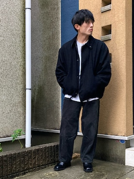 「ショートブルゾン」｜「アイテム（アクセサリー）」を使った、ゆうたさん（メンズ・163cm）の冬コーディネート