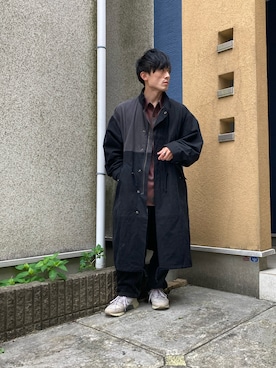 「MAISON SPECIAL（メゾンスペシャル）のアイテム（モッズコート）」を使った、ゆうたさん（メンズ・163cm）の秋コーディネート