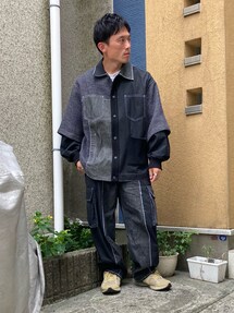 ミックスファブリックドッキングコート 3895167_base.jpg