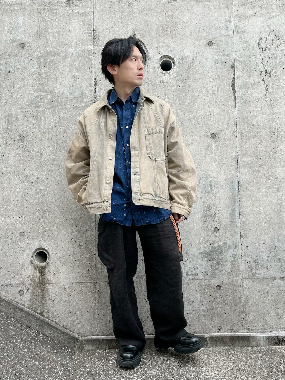 LIDNM（リドム）の「LINEN WOOL FATIGUE PANTS（カーゴパンツ