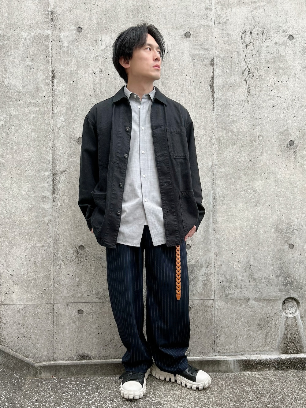 MUJI Labo〕紳士 ウール混レギュラーカラーシャツを使った人気