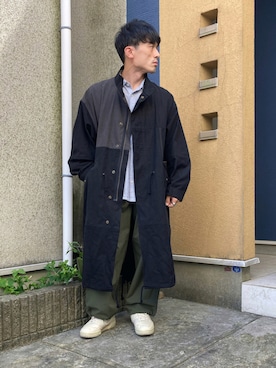 「MAISON SPECIAL（メゾンスペシャル）のアイテム（モッズコート）」を使った、ゆうたさん（メンズ・163cm）の秋コーディネート