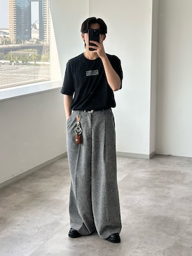 「アイテム（モカシン/デッキシューズ）」を使った、sakuさん（メンズ・164cm）の夏コーディネート