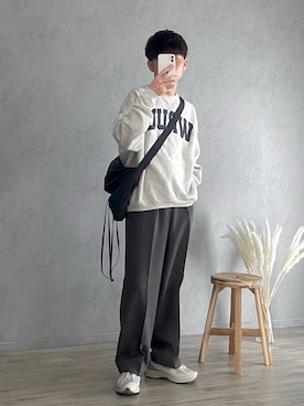 「CIAOPANIC TYPY（チャオパニックティピー）のアイテム（スウェット）」を使った、sakuさん（メンズ・164cm）の春コーディネート