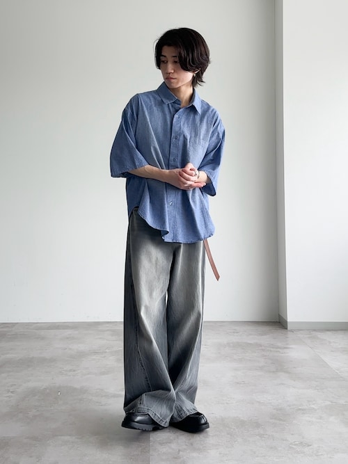 PG × Steven Alan＞ KNOCK BLACK LEATHER/シューズ（モカシン