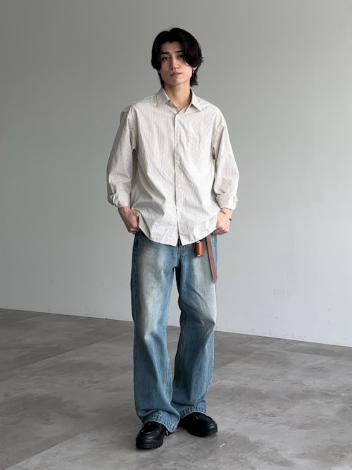 追加》[B.A.C.D] 13oz ワイドストレートデニムパンツ（デニム