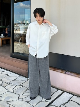 「PUBLIC TOKYO（パブリックトウキョウ）のアイテム（シャツ/ブラウス）」を使った、sakuさん（メンズ・164cm）の秋コーディネート