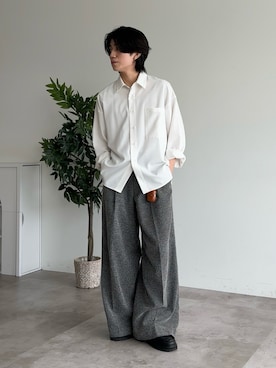 「アイテム（モカシン/デッキシューズ）」を使った、sakuさん（メンズ・164cm）の秋コーディネート