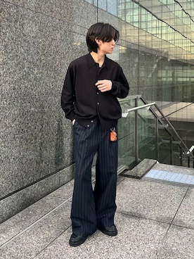 「アイテム（モカシン/デッキシューズ）」を使った、sakuさん（メンズ・164cm）の秋コーディネート