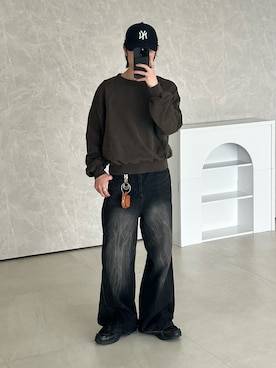 「アイテム（キーケース/キーアクセサリー）」を使った、sakuさん（メンズ・164cm）の秋コーディネート