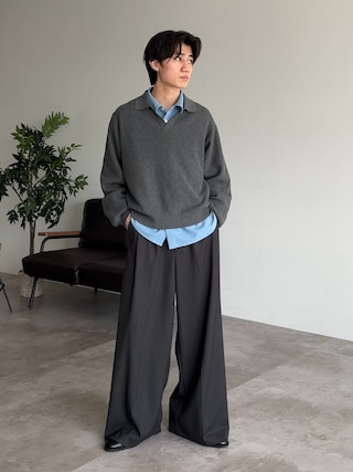 「epnok(エプノック)のファンクショナルベーシックルーズレギュラーカラーシャツ(シャツ/ブラウス)」を使った、sakuさん(メンズ・164cm)の春コーディネート