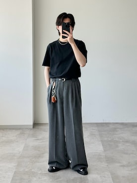 「アイテム（Tシャツ/カットソー）」を使った、sakuさん（メンズ・164cm）の夏コーディネート