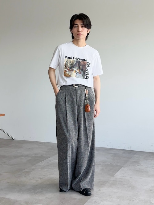 BREEZE TWEED DEEP TUCK BAGGY SLACKS