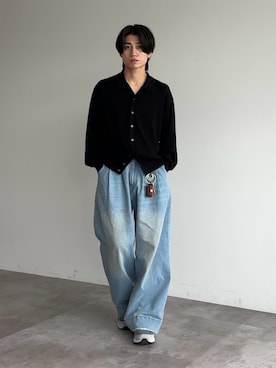 「アイテム（キーケース/キーアクセサリー、ベージュ系）」を使った、sakuさん（メンズ・164cm）の秋コーディネート