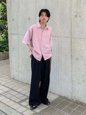 「epnok（エプノック）のアイテム（パンツ）」を使った、sakuさん（メンズ・164cm）の夏コーディネート