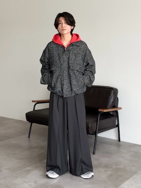 「アイテム（ブルゾン）」を使った、sakuさん（メンズ・164cm）の冬コーディネート