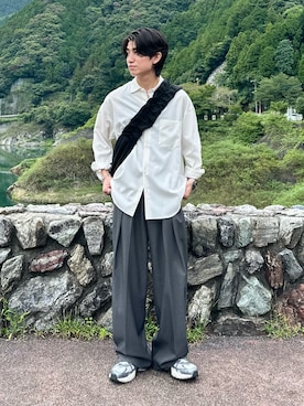 「アイテム（バッグ）」を使った、sakuさん（メンズ・164cm）の秋コーディネート