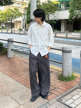 「PUBLIC TOKYO（パブリックトウキョウ）のアイテム（シャツ/ブラウス）」を使った、sakuさん（メンズ・164cm）の秋コーディネート