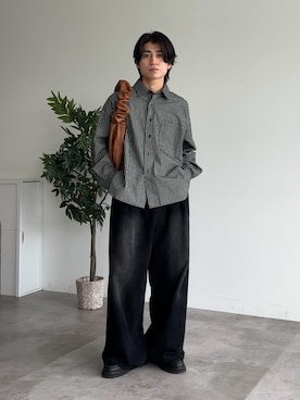 「アイテム（モカシン/デッキシューズ）」を使った、sakuさん（メンズ・164cm）の秋コーディネート