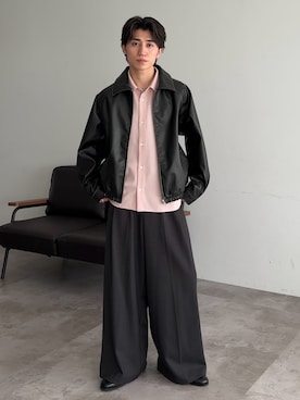 「アイテム（ブルゾン）」を使った、sakuさん（メンズ・164cm）の春コーディネート