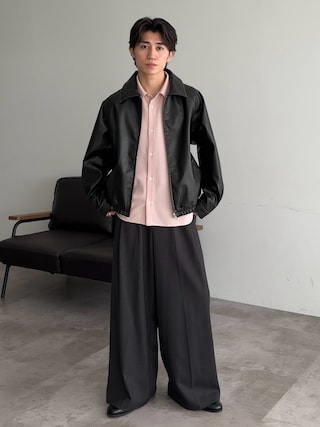 「epnok（エプノック）のモダンヴィンテージショートZIPブルゾン（ブルゾン）」を使った、sakuさん（メンズ・164cm）の春コーディネート