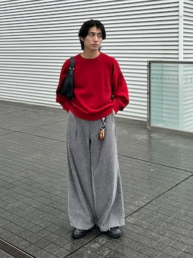「アイテム（トップス）」を使った、sakuさん（メンズ・164cm）の秋コーディネート