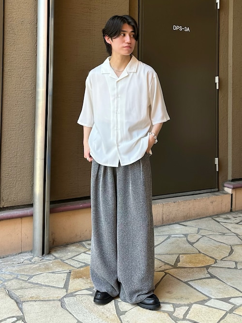 90s チェック パンツ スラックス ブルー グリーン ワイド バギー レーヨン セール】 ウールレーヨンツイル タックワイドパンツ