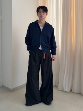 「epnok(エプノック)のファンクショナルベーシックルーズUネックロンTee(Tシャツ/カットソー)」を使った、sakuさん(メンズ・164cm)の秋コーディネート