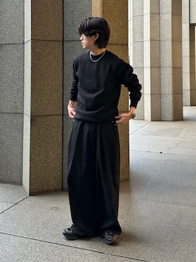 「アイテム（スウェット）」を使った、sakuさん（メンズ・164cm）の秋コーディネート