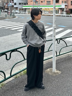 「アイテム（モカシン/デッキシューズ）」を使った、sakuさん（メンズ・164cm）の秋コーディネート