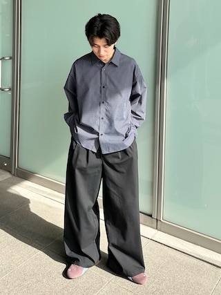 「epnok(エプノック)のファンクショナルベーシックルーズレギュラーカラーシャツ(シャツ/ブラウス)」を使った、sakuさん(メンズ・164cm)の冬コーディネート