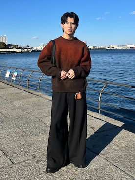 「A.P.C.（アーペーセー）のアイテム」を使った、sakuさん（メンズ・164cm）の冬コーディネート