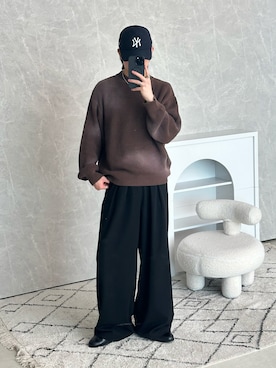 「アイテム（キャップ）」を使った、sakuさん（メンズ・164cm）の秋コーディネート