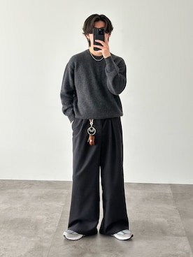 「Adoon plain（アドーンプレーン）のアイテム」を使った、sakuさん（メンズ・164cm）の冬コーディネート