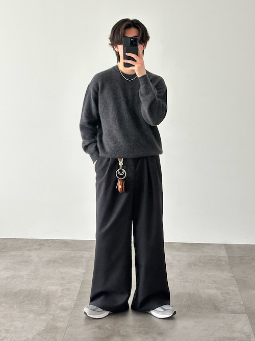 セール】Wool Like 2-Tuck Wide Slacks / ウールライク2タックワイド