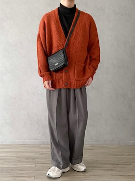 「低身長男子」｜sakuさん（メンズ・164cm）の冬コーディネート